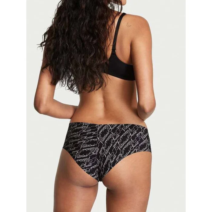  Трусики безшовні Victoria's Secret Sexy Illusions Cheeky Panty Black Victoria Script